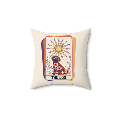 The Dog Tarot Card Throw Pillow