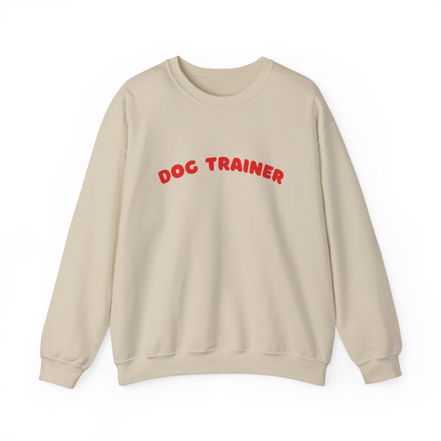 Dog Trainer Sweatshirt | Red Arch Text