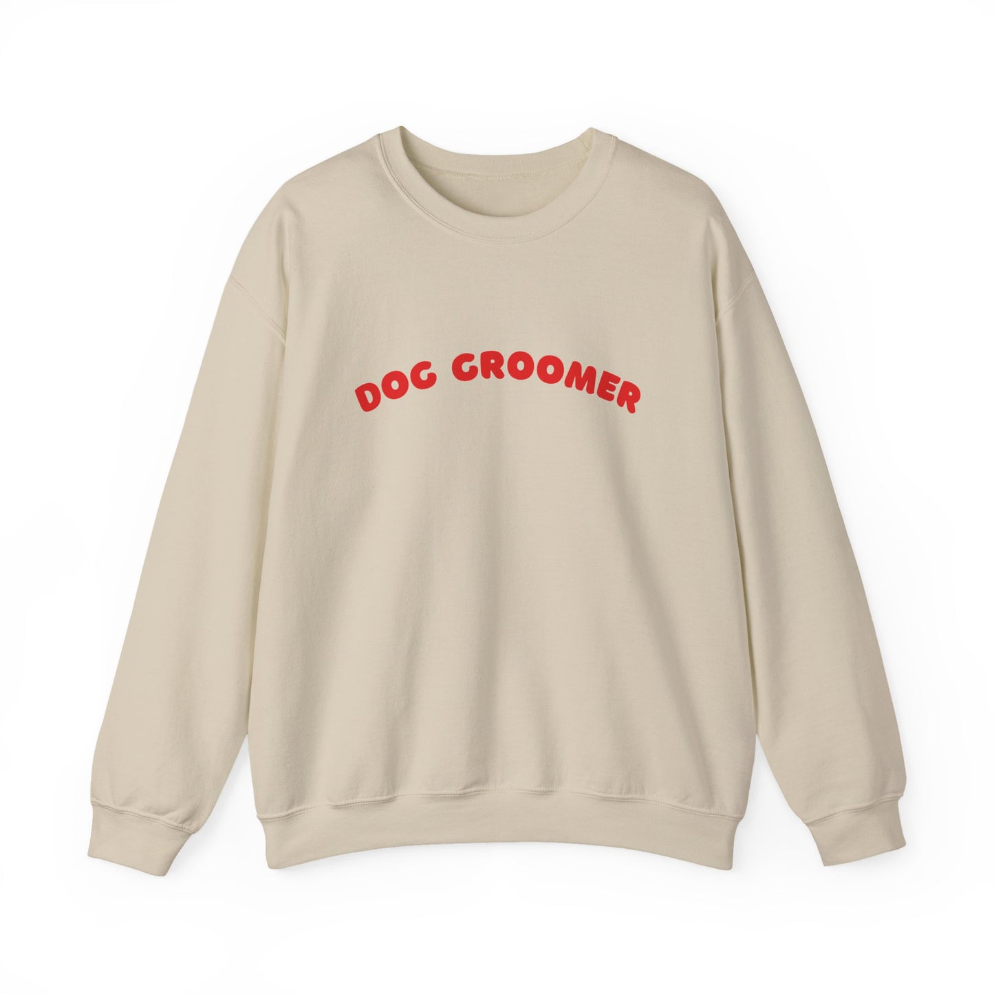 Dog Groomer Crewneck Sweatshirt | Red text