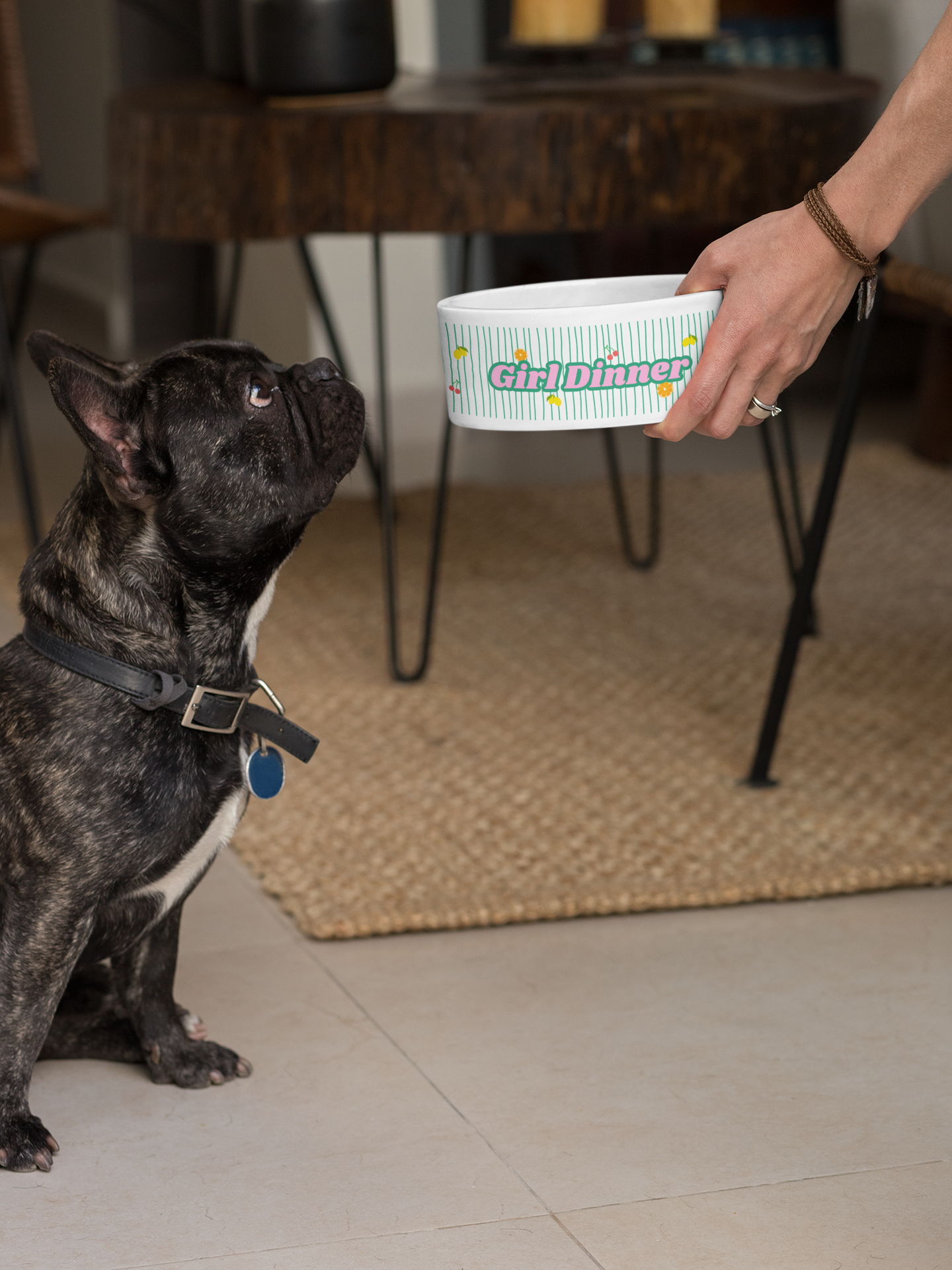 Girl Dinner Dog Bowl