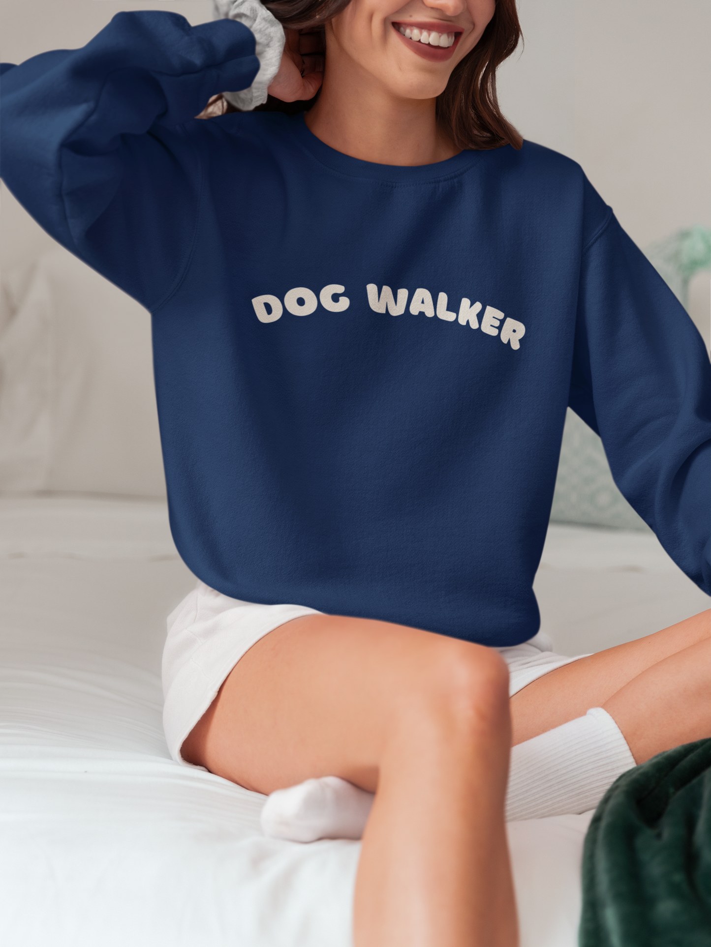 Dog Walker Crewneck Sweatshirt | white text