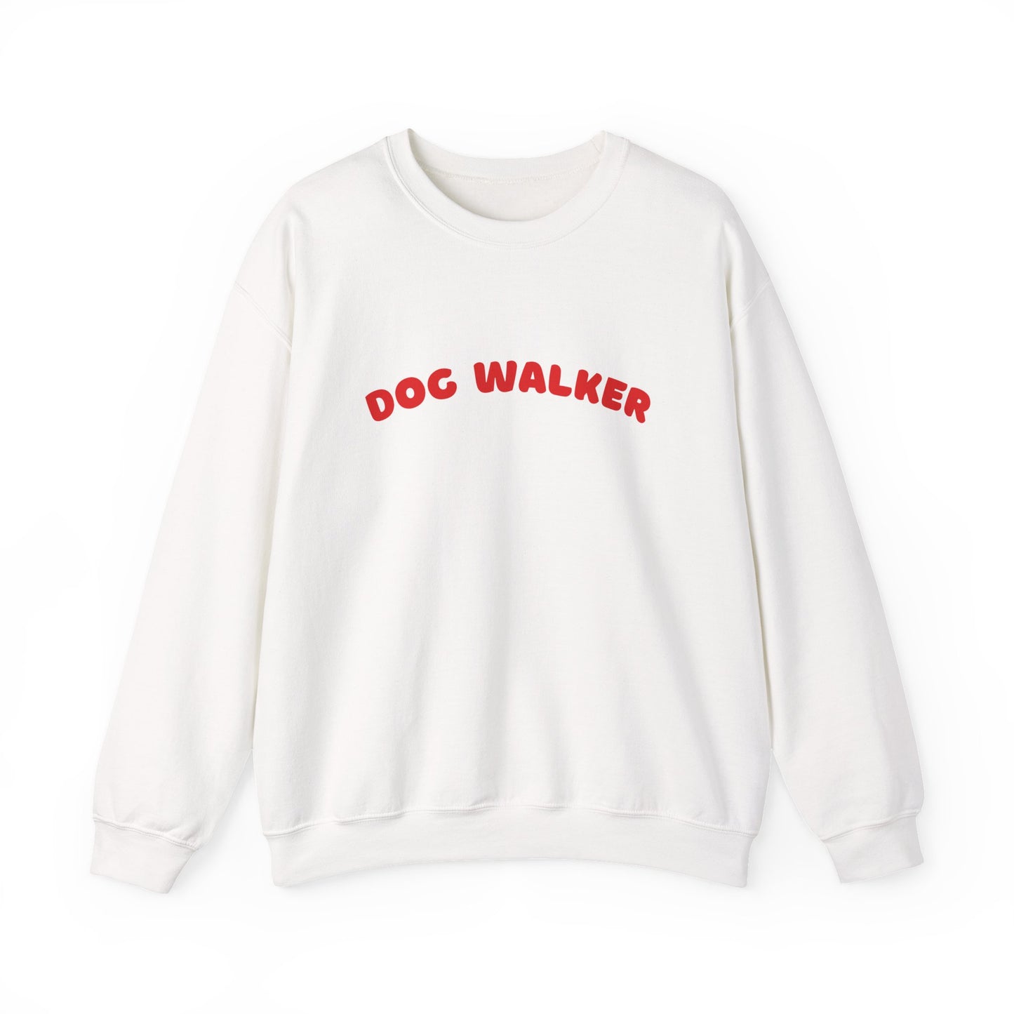 Dog Walker Crewneck Sweatshirt | Red Text