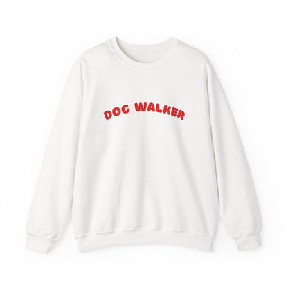 Dog Walker Crewneck Sweatshirt | Red Text