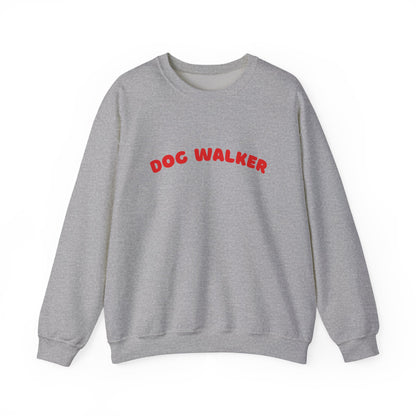 Dog Walker Crewneck Sweatshirt | Red Text