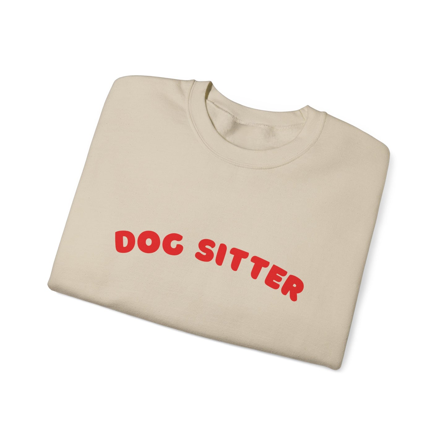 Dog Sitter Crewneck Sweatshirt | Red Text
