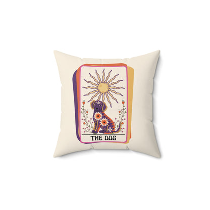 The Dog Tarot Card Throw Pillow