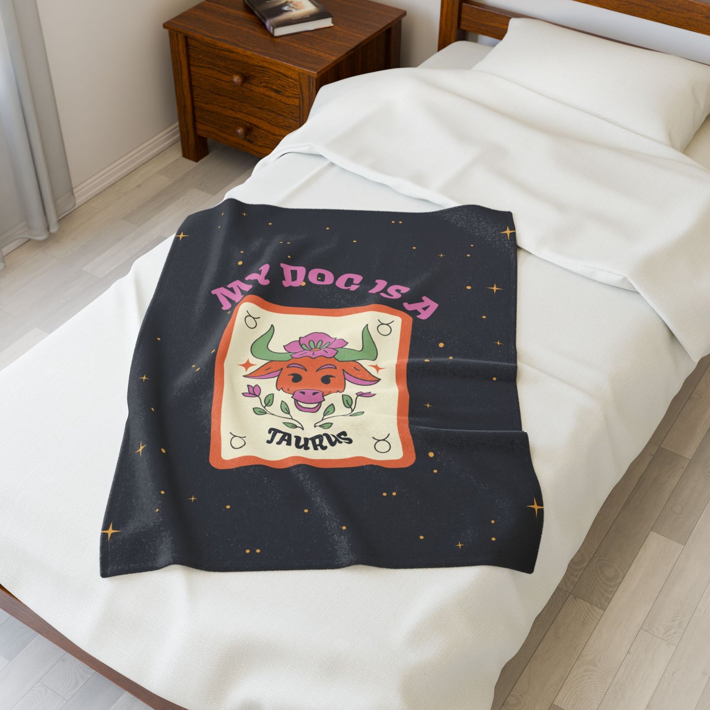 My Dog is a Taurus Plush Blanket