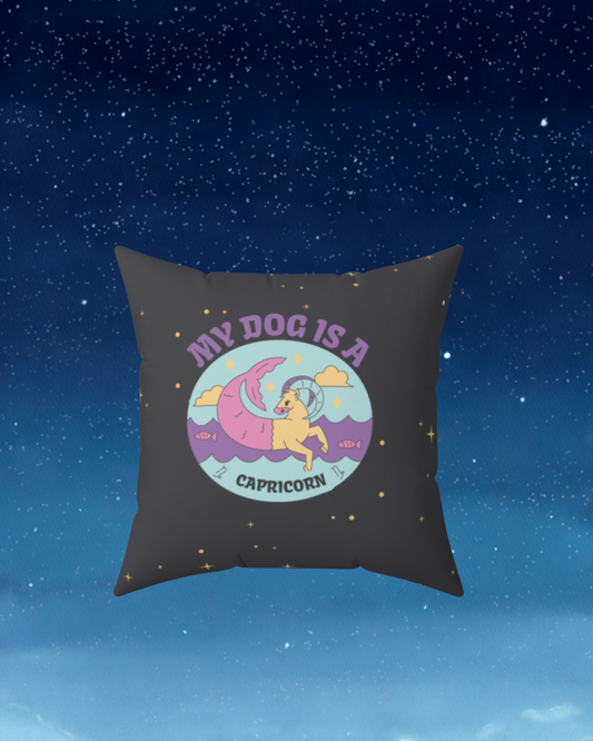 My Dog is a Capricorn Throw Pillow