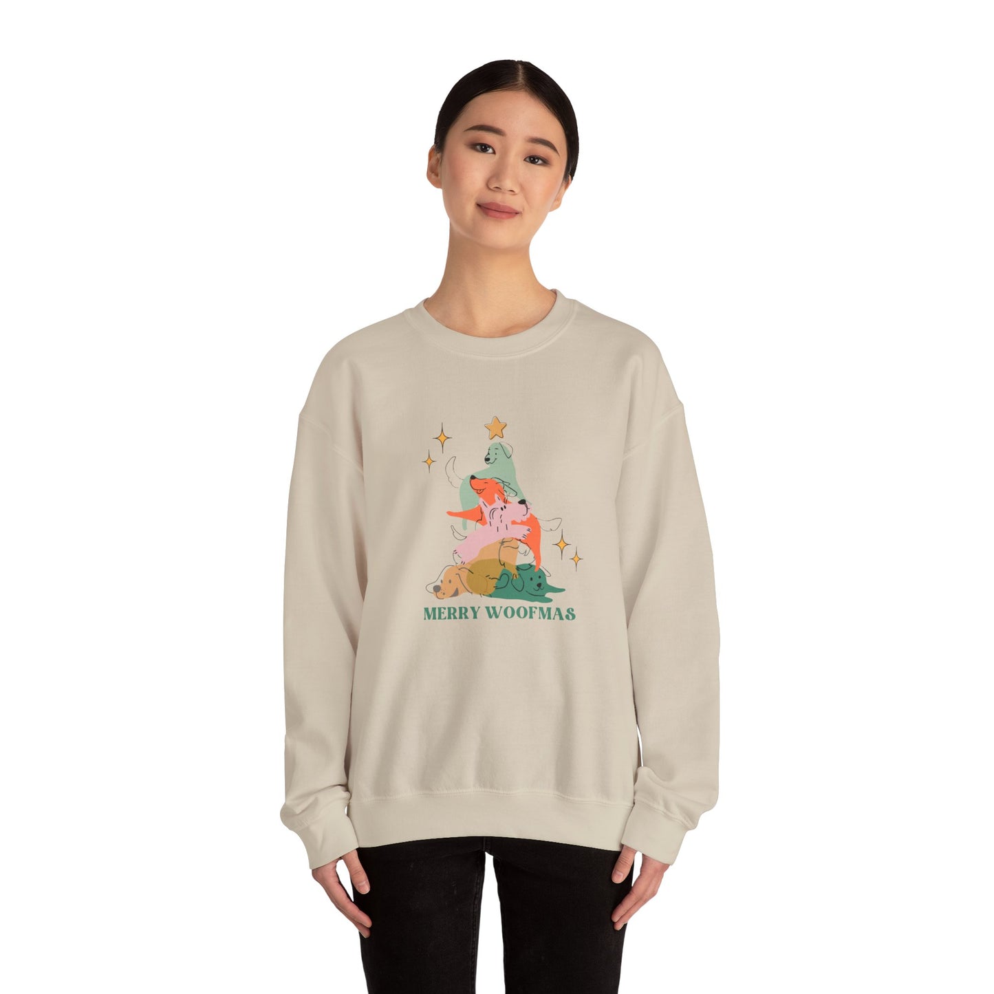 Christmas Sweatshirt with Dogs