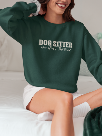 Dog Sitter Crewneck Sweatshirt – "Dog Sitter: Your Dog's Best Friend" Cozy Pet Lover Gift