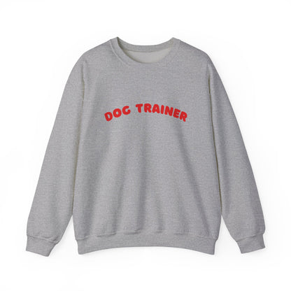 Dog Trainer Sweatshirt | Red Arch Text