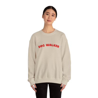 Dog Walker Crewneck Sweatshirt | Red Text