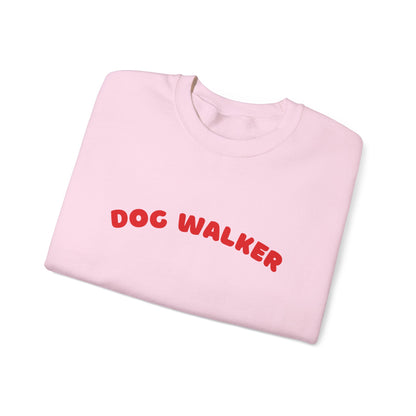 Dog Walker Crewneck Sweatshirt | Red Text