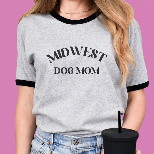Midwest Dog Mom Ringer T-Shirt