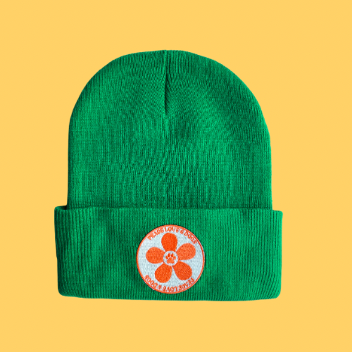 Green Beanie Embroidered Patch