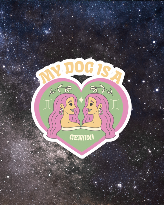 My Dog is a Gemini Sticker