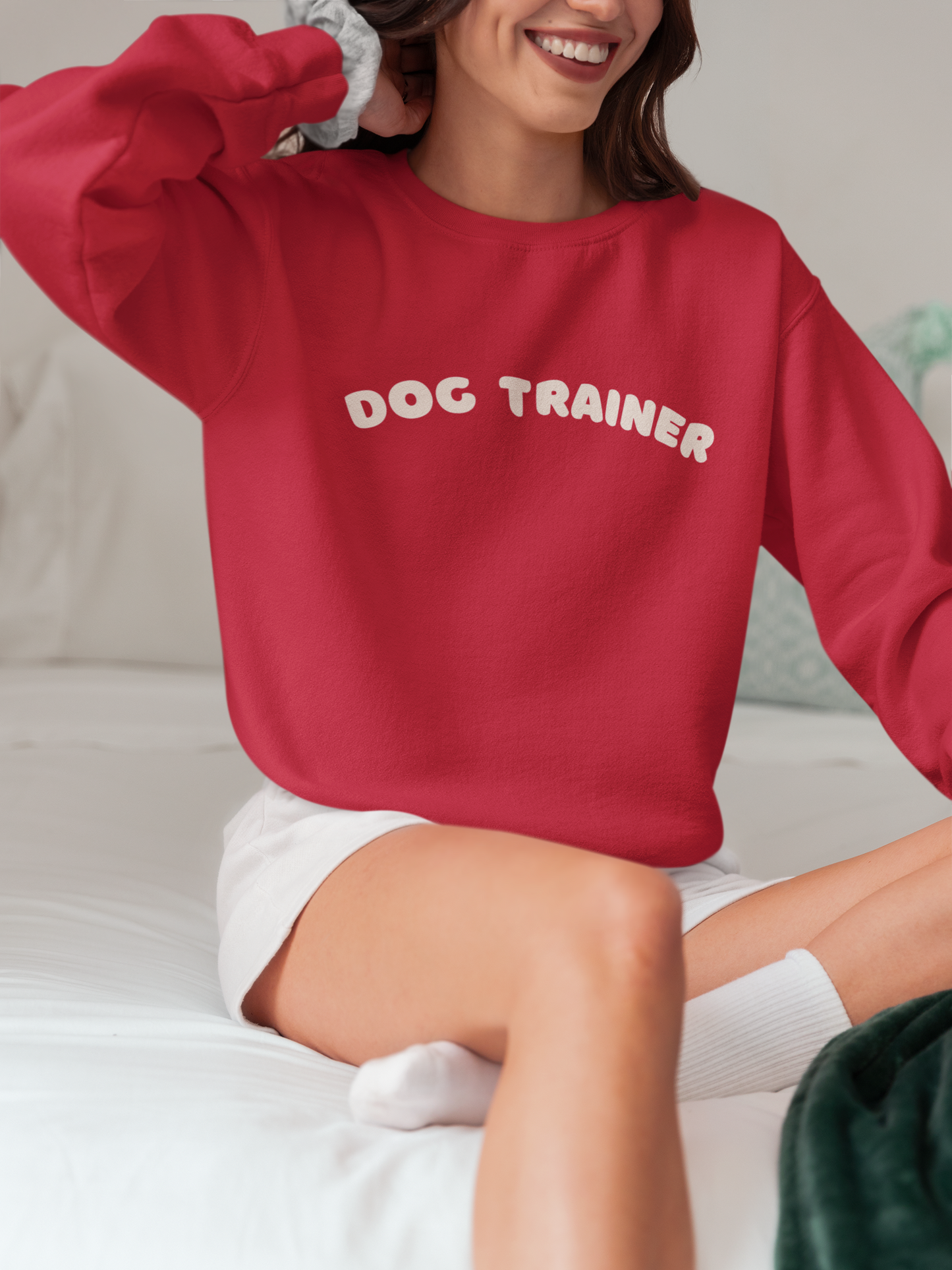 Dog Trainer Crewneck Sweatshirt | White text