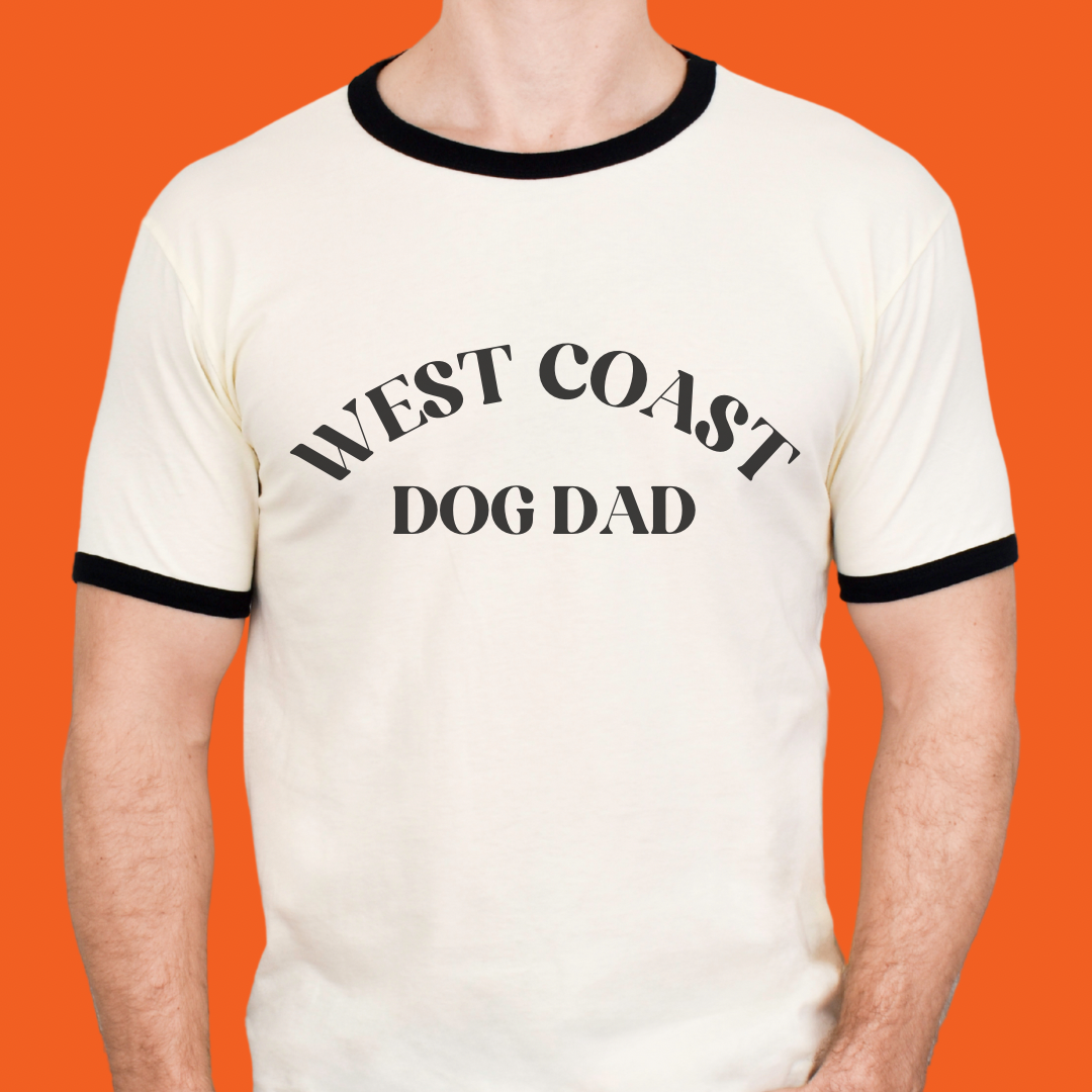 West Coast Dog Dad Ringer T-Shirt