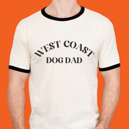 West Coast Dog Dad Ringer T-Shirt