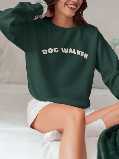 Dog Walker Crewneck Sweatshirt | white text
