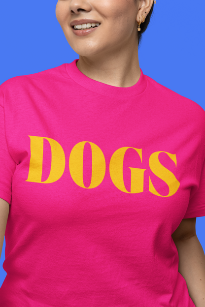 DOGS T SHIRT PINK + YELLOw