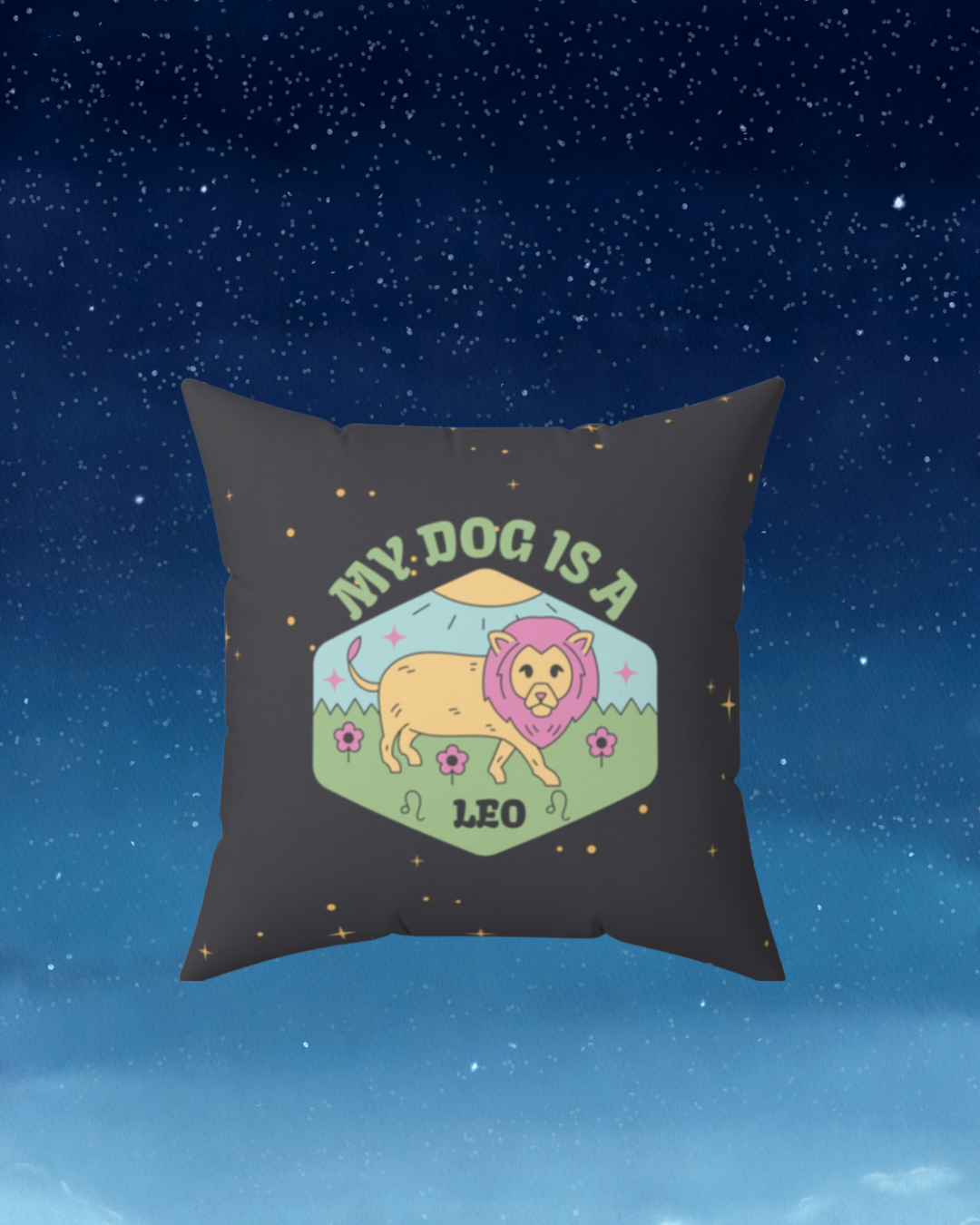 My Dog is a Leo Throw Pillow