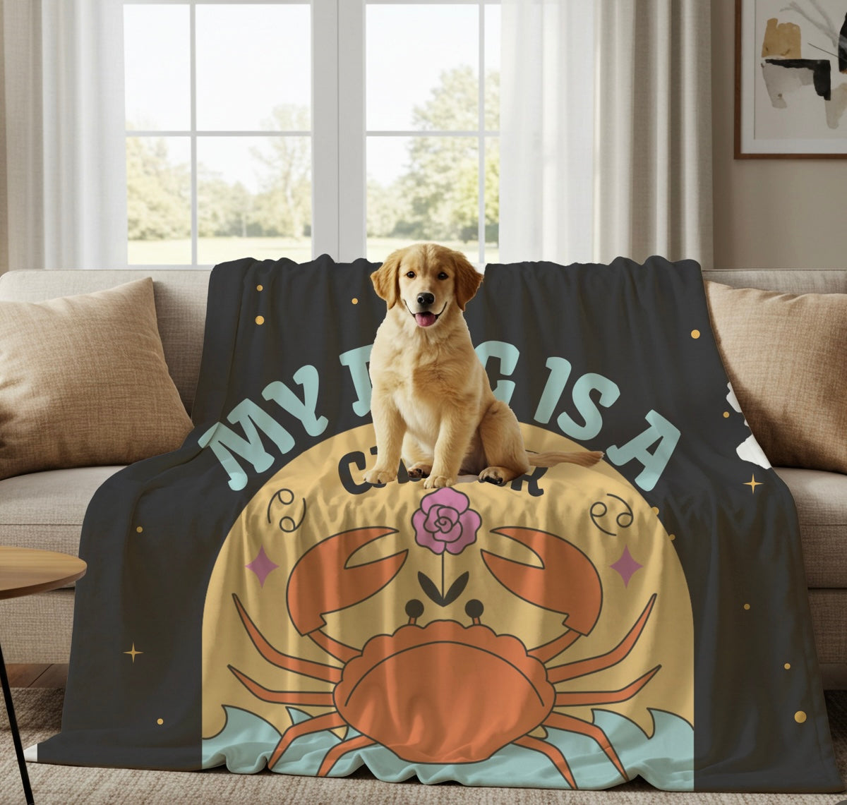 My Dog is a Cancer Plush Blanket