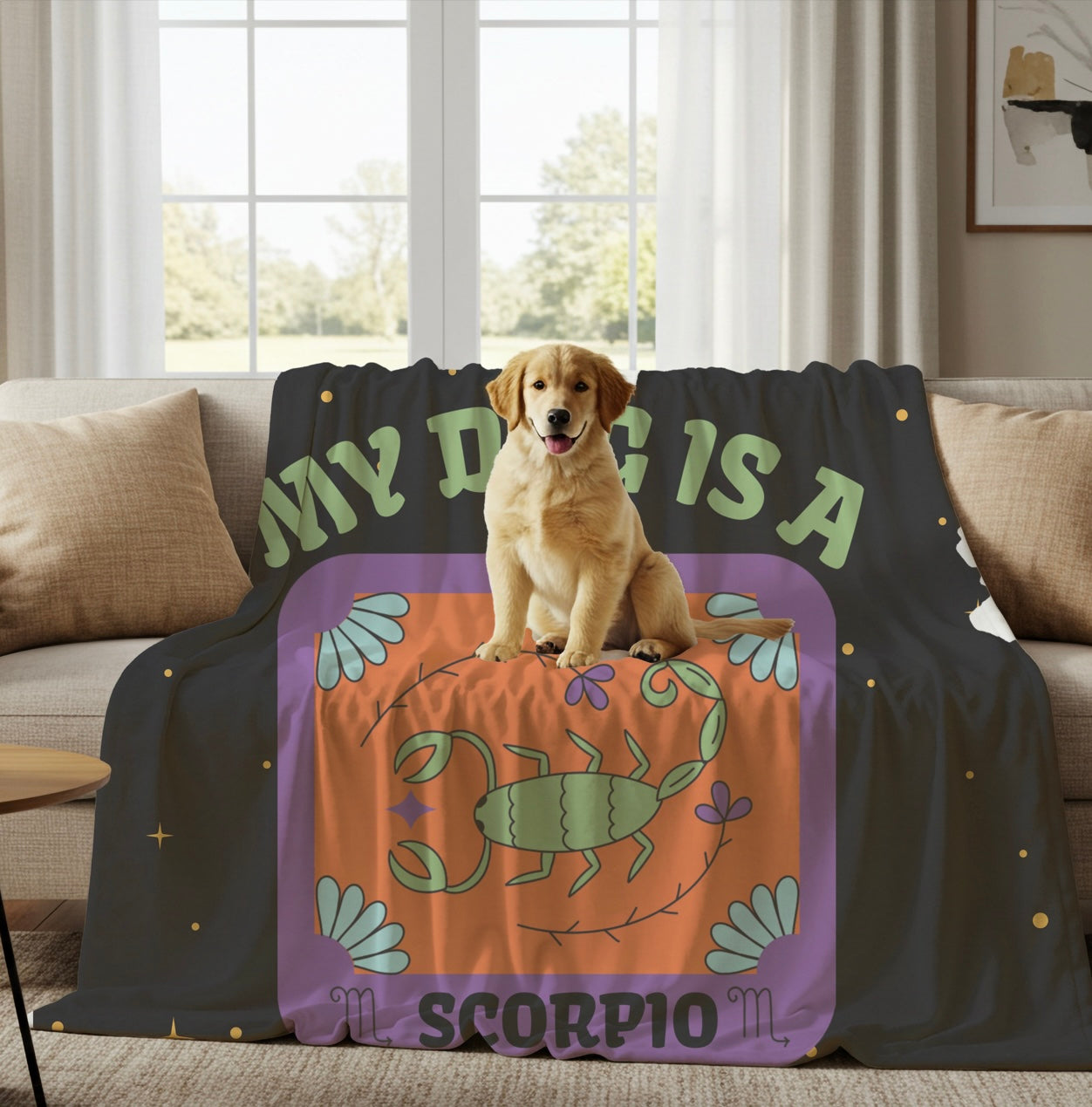 My Dog is a Scorpio Plush Blanket