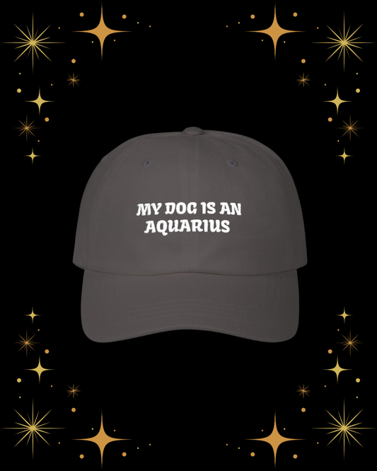 My Dog is an Aquarius Embroidered Hat