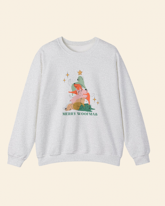 Christmas Sweatshirt with Dogs