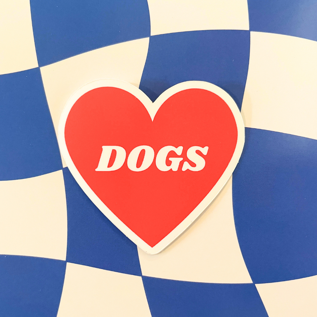 HEART DOGS STICKER