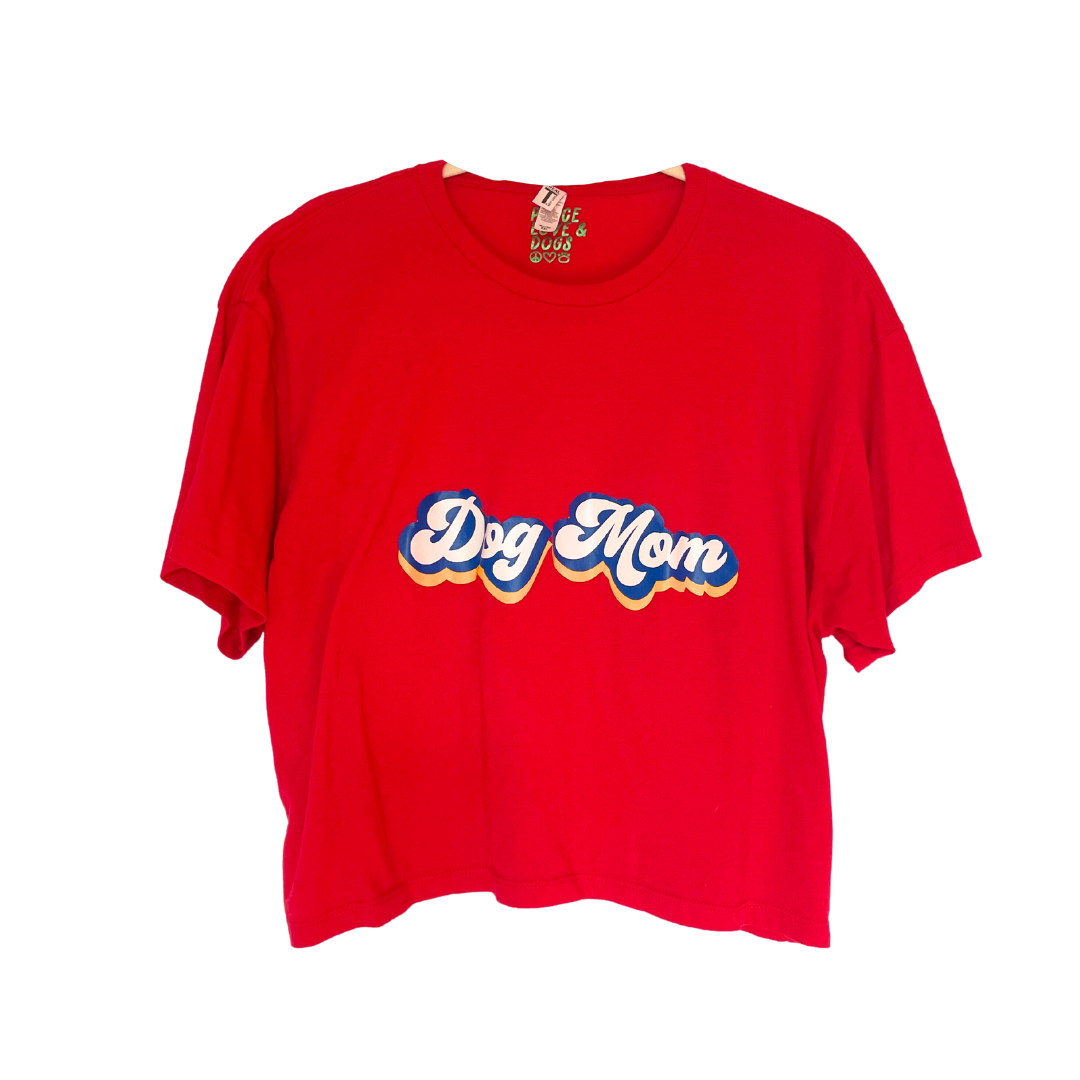 DOG MOM HIGH HIP T-SHIRT