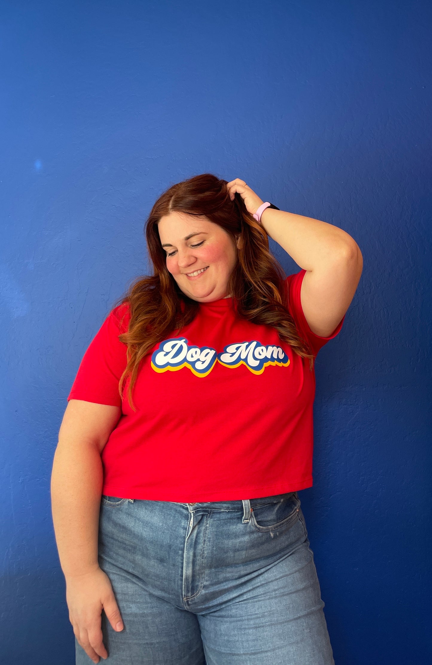 DOG MOM HIGH HIP T-SHIRT