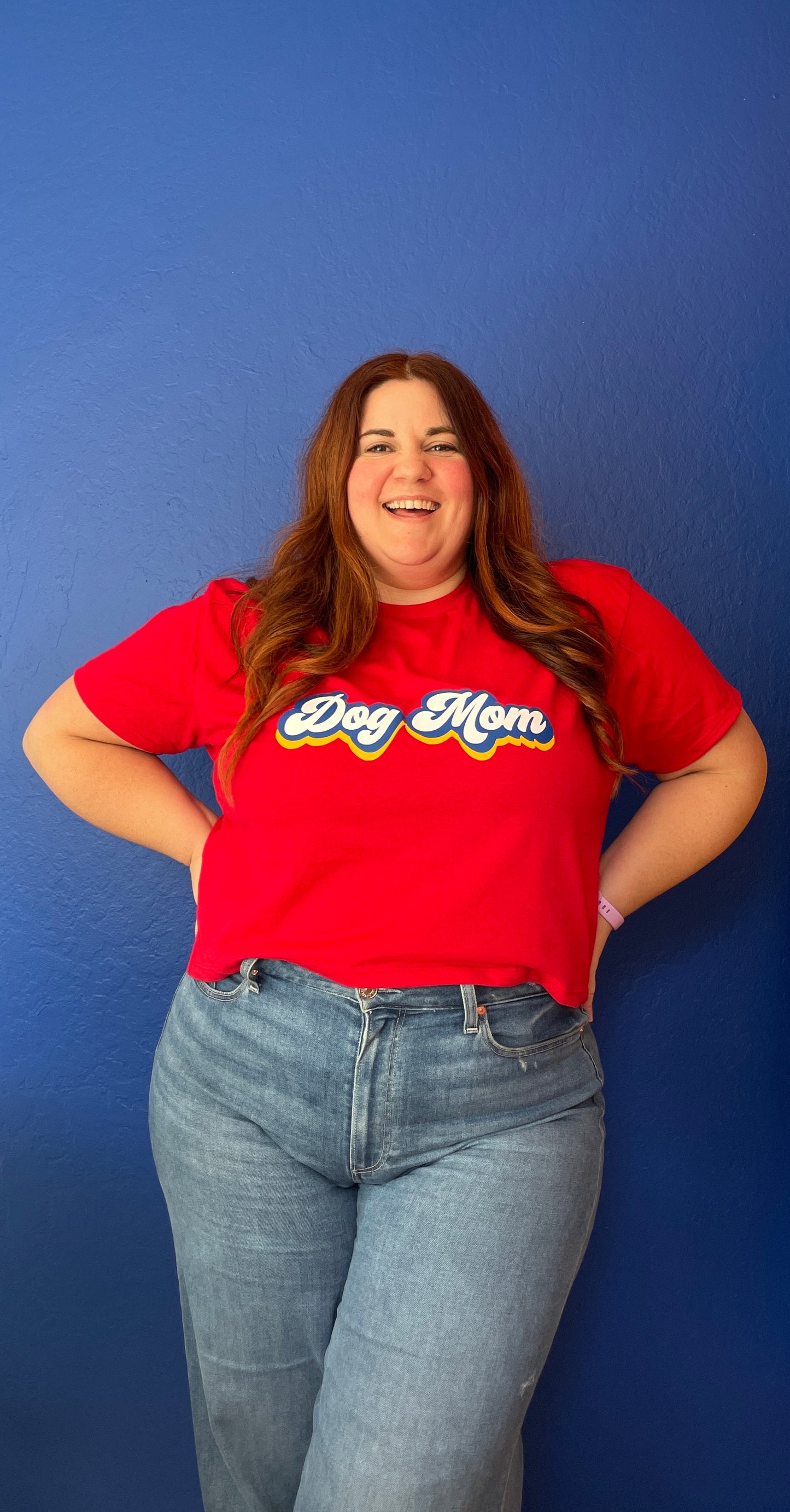 DOG MOM HIGH HIP T-SHIRT